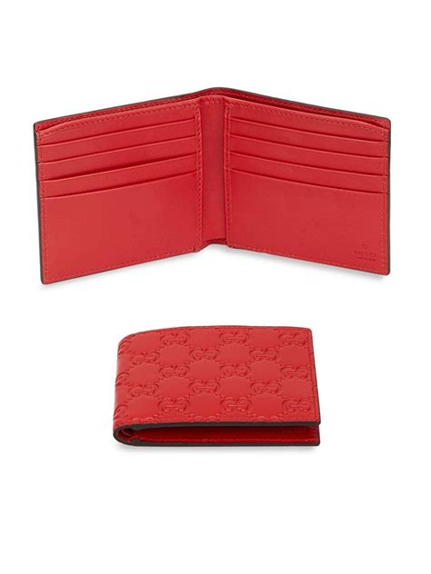 gucci signature leather card case red|Gucci signature coin wallet.